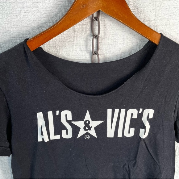 Vintage Al’s and Vic’s Bar in Missoula Montana T Shirt All Star Black White Top - Picture 4 of 12